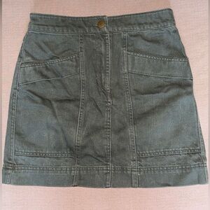 H&M Green Denim Pocket Skirt